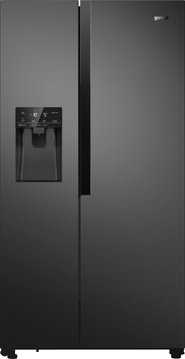 Холодильник Gorenje SBS, 179x68x91см, 2 дв., Х- 368л, М- 167л, A++, NF Plus, Інвертор, диспенсер, Дисплей, чорний NRS9EVB NRS9EVB фото