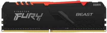 Пам'ять ПК Kingston DDR4 16GB KIT (8GBx2) 3200 FURY Beast RGB (KF432C16BBAK2/16) KF432C16BBAK2/16 фото