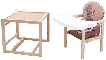 Стульчик- трансформер Babyroom Винни-230 eko без лака пластиковая столешница капучино-шоколад (мишка и звезда) (626050) 626050 фото