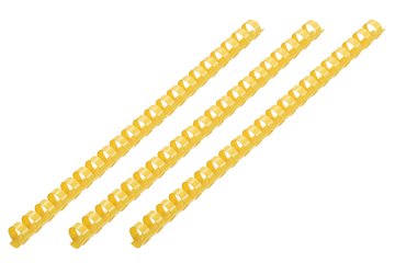Пластикові пружини для біндера 2E, 19мм, жовті, 100шт 2E-PL19-100YL фото