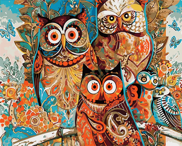 Картина за номерами. Art Craft "Яскраві сови" 40 * 50 см (11603-AC) 11603-AC фото