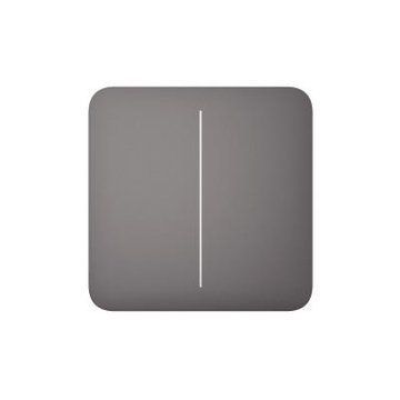 Кнопка для двухклавишного выключателя Ajax SoloButton 2-gang for LightSwitch, Jeweler, беспроводной, grey (000029826) 000029826 фото