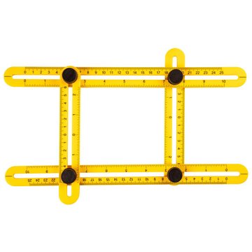 Линейка-угольник TOPEX, шаблометр, для переноски измерений регулируемая, размеры длинных и коротких сторон 2.5x30мм и 2x17.5см 16B476 фото