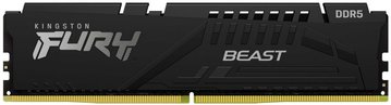 Память ПК Kingston DDR5 16GB 6000 FURY Beast Black (KF560C40BB-16) KF560C40BB-16 фото