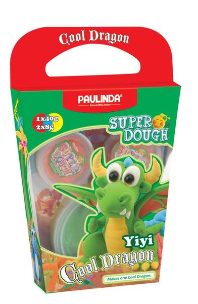 Масса для лепки Super Dough Cool Dragon Дракон (зеленый) PAULINDA PL-081378-13 PL-081378 фото