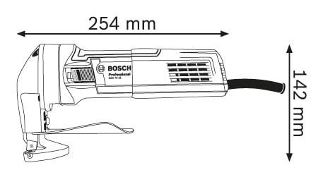 Ножиці листові Bosch GSC 75-16, 750Вт, сталь до 1.6 мм, 1.7 кг 0.601.500.500 фото