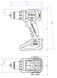 Шуруповерт-дрель аккумуляторная Metabo BS 18 LT BL, 18В, 34/75Нм, 0-600/0-2100об/мин, 1.6кг, без АКБ и ЗП