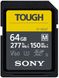 Карта памяти Sony 64GB SDXC C10 UHS-II U3 ​​V60 R277 / W150MB / s Tough (SFM64T.SYM)