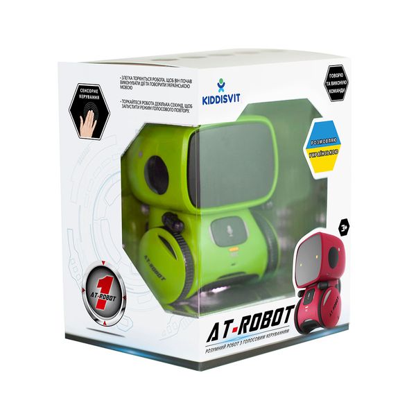 Інтерактивний робот з голосовим керуванням – AT-Rоbot (зелен., укр.) AT001-02-UKR - Уцінка 100003 фото
