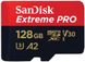 Карта пам'яті SanDisk microSD 128GB C10 UHS-I U3 R200/W90MB/s Extreme Pro V30 + SD (SDSQXCD-128G-GN6MA)