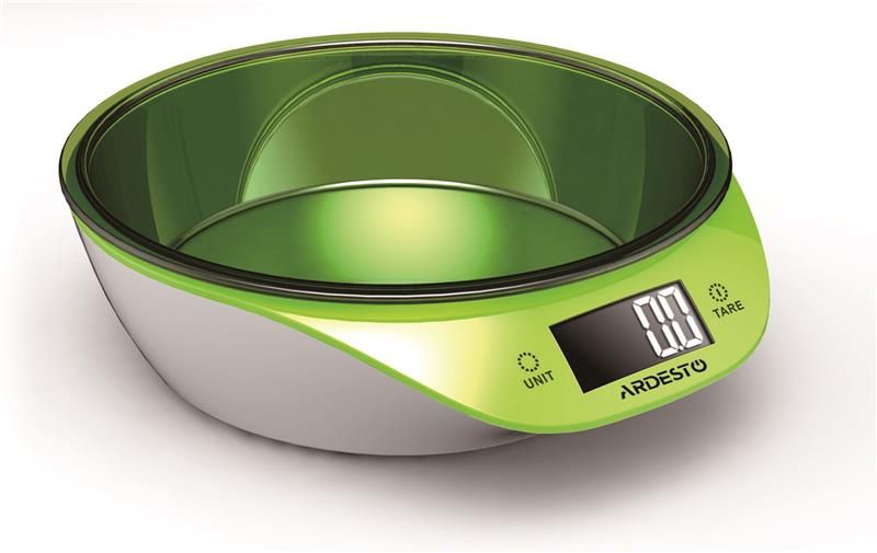 Кухонные весы Ardesto макс. вес 5 кг/белый+зеленый (SCK-900BGR) SCK-900BGR фото