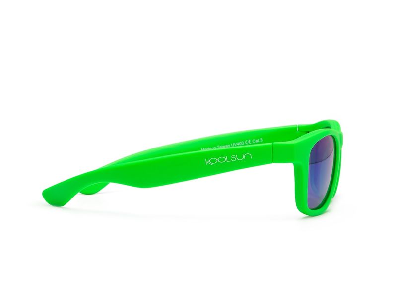 Дитячі сонцезахисні окуляри Koolsun неоново-зелені серії Wave (Розмір: 1+) KS-WANG001 KS-WABA001 фото