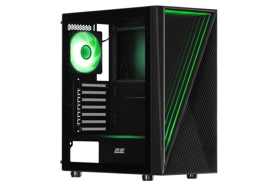 Корпус 2E Gaming Infinity G205А, без БП, 2xUSB 3.0, 1xUSB Type-C, 1x120mm ARGB, 2x120mm, ARGB strip, TG Side Panel, ATX, черный (2E-G205A) 2E-G205A фото
