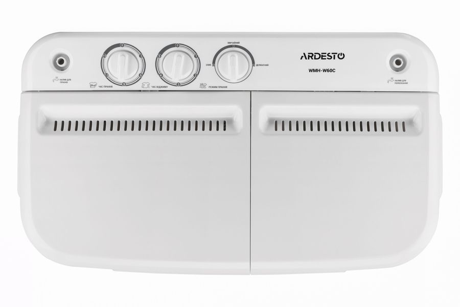 Пральна машина ARDESTO напівавтомат., 6кг, 1350, A, 41см, віджим, білий (WMH-W60C) WMH-W60C фото