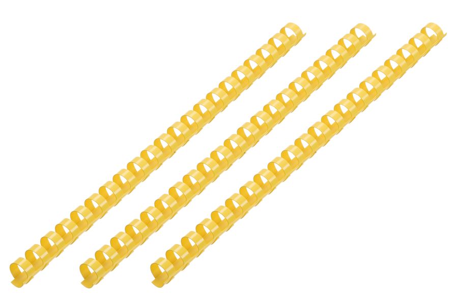 Пластикові пружини для біндера 2E, 19мм, жовті, 100шт (2E-PL19-100YL) 2E-PL19-100YL фото