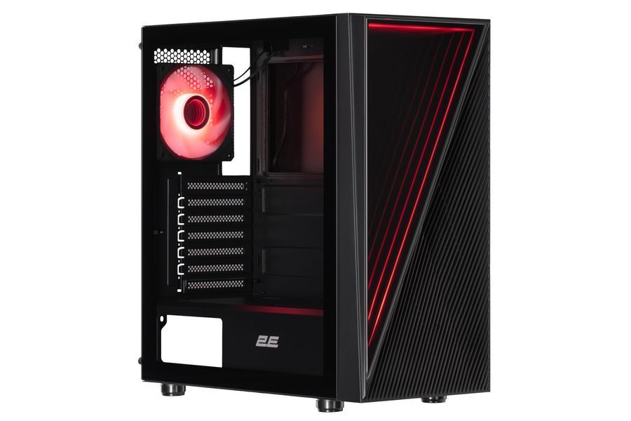 Корпус 2E Gaming Infinity G205А, без БП, 2xUSB 3.0, 1xUSB Type-C, 1x120mm ARGB, 2x120mm, ARGB strip, TG Side Panel, ATX, черный (2E-G205A) 2E-G205A фото