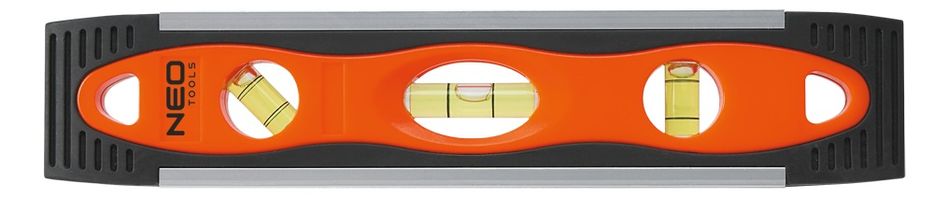 Уровень Neo Tools, 20см, 3 капсулы, прорезиненный корпус, магнит (71-000) 71-000 фото