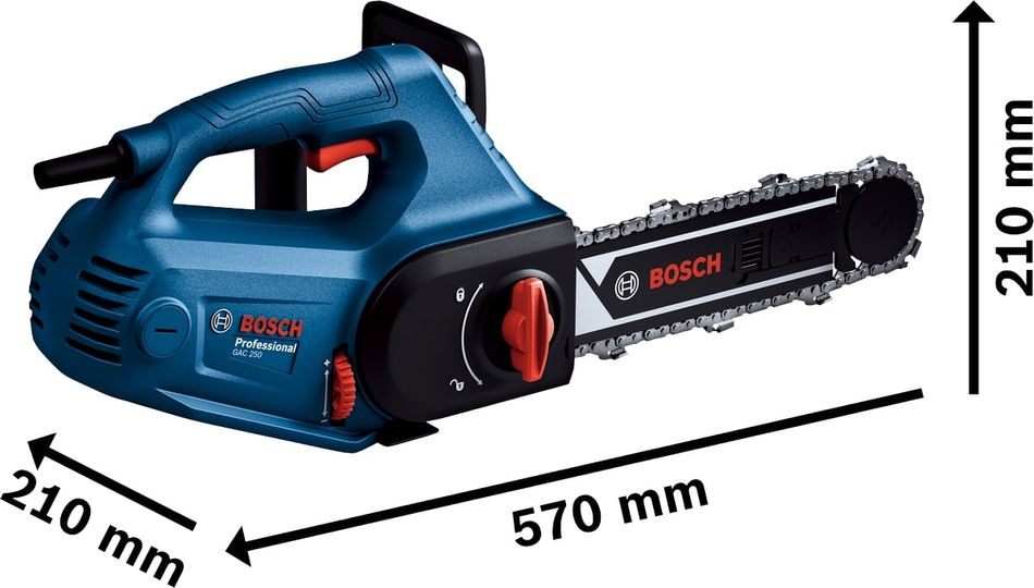Пила для газобетонных блоків Bosch Professional GAC 250, 1200 Вт, 330 мм, 3/8, 5000 об/мин, 4.7 кг (0.601.2B6.020) 0.601.2B6.020 фото
