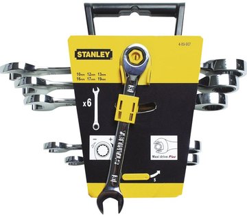 Ключи гаечные Stanley, набор 6ед., комбинированные, с храповым механизмом, 10-19 мм. (4-89-907) 4-89-907 фото