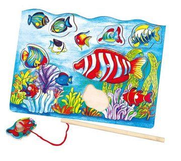 Дерев'яна рамка-вкладиш Viga Toys Магнітна рибалка (58423) 58423 фото