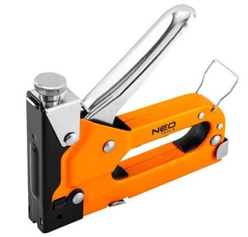 Степлер Neo Tools 3в1, 4-14мм, тип скоб G, L, E, регулировка забивания скобы 16-031 фото