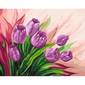 Картина за номерами. Квіти "Перські тюльпани" , 40х50 см (KHO2924) KHO2924 фото