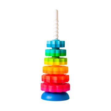 Пирамидка винтовая тактильная Fat Brain Toys SpinAgain (F110ML) F110ML фото