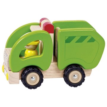 Машинка деревянная Мусоровоз (зеленый) Goki (55964G) 55964G фото