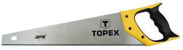 Ножовка по дереву TOPEX Shark, холст 450 мм, закаленные зубцы с трехгранной заточкой, 11TPI, 570 мм (10A447) 10A447 фото
