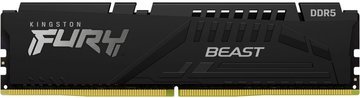Память ПК Kingston DDR5 32GB KIT (16GBx2) 4800 FURY Beast Black (KF548C38BBK2-32) KF548C38BBK2-32 фото