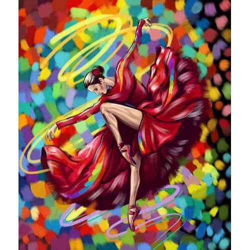 Картина за номерами "Яскравий танець" Danko Toys 40x50 см (KpNe-01-05) KpNe-01-05 фото