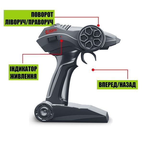 Автомобіль OFF-ROAD CRAWLER на р/в - SPEED KING (сірий, метал. корпус, акумулятор 6V, 1:14) - Уцінка 100045 фото
