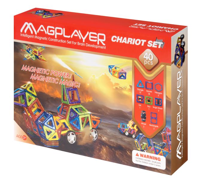 Дитячий конструктор MagPlayer 40 од. (MPB-40) - Уцінка MPB-40 фото