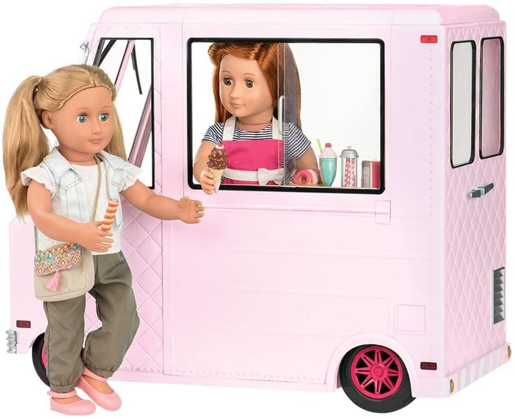 Транспорт для ляльок-Фургон з морозивом і аксесуарами (рожевий) Our Generation BD37363Z BD37252Z фото