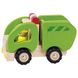 Машинка деревянная Мусоровоз (зеленый) Goki (55964G)