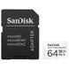 Карта пам'яті SanDisk microSD 64GB C10 UHS-I U3 V30 R100/W40MB/s High Endurance (SDSQQNR-064G-GN6IA)