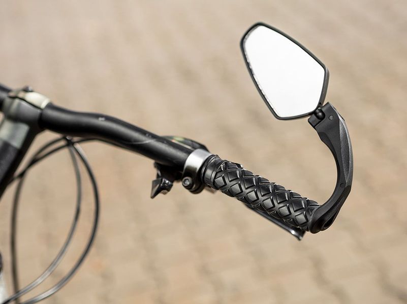 Дзеркало велосипедне Neo Tools з кронштейном, універсальне, протиосколкове, діаметр монтажу 16-22мм, 0.09кг 91-011 фото