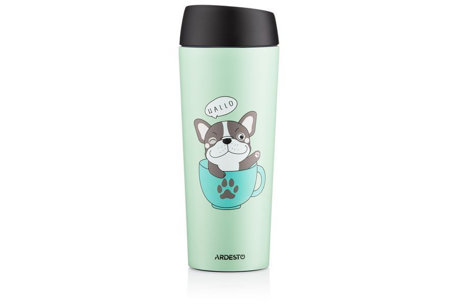Термокухоль Ardesto Coffee time Frenchie 450 мл, нержавіюча сталь, зелений (AR2645DG) AR2645 фото