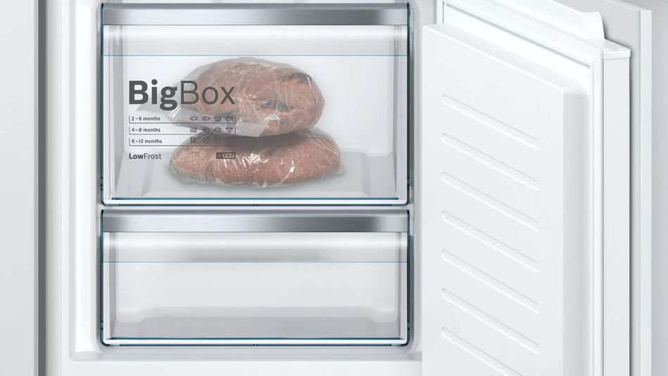 Холодильник Bosch вбуд. з нижн. мороз., 177x55x55, xолод.відд.-211л, мороз.відд.-60л, 2дв., А++, ST, білий (KIS87AF30U) KIS87AF30U фото