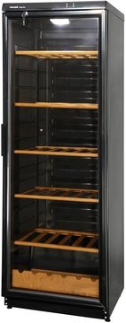 Холодильник Snaige для вина, 173x60х60, полок - 6, зон - 1, бут-105, 1дв., ST, алюмін.двері, чорний (WD35SM-S3JJSG) WD35SM-S3JJSG фото