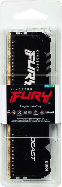 Пам'ять ПК Kingston DDR4 16GB KIT (8GBx2) 3600 FURY Beast RGB (KF436C17BBAK2/16) KF436C17BBAK2/16 фото