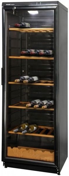 Холодильник Snaige для вина, 173x60х60, полок - 6, зон - 1, бут-105, 1дв., ST, алюмін.двері, чорний WD35SM-S3JJSG WD35SM-S3JJSG фото