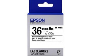 Картридж зі стрічкою Epson LK7WBN принтерів LW-1000P Black/White 36mm/9m C53S657006 фото
