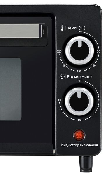 Печь электрическая Panasonic, 9л, 1200Вт, механич., гриль, черная NT-H900KTQ фото