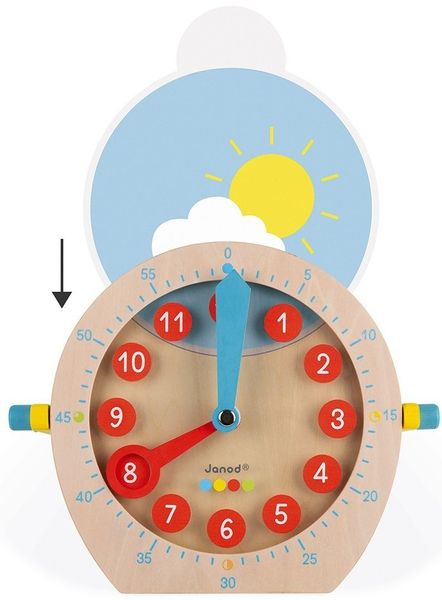 Розвиваюча іграшка Janod Вчимося називати час J05076 - Уцінка J05076 фото