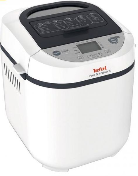 Хлебопечка Tefal Pain&Tresor Pain&Tresor 700Вт, программ-1, макс.вес -1кг, форма-прямоугольник, пластик, белый - Уценка PF250135 фото