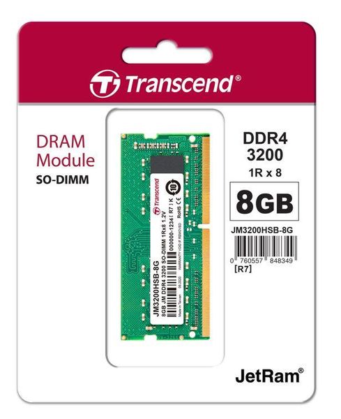 Память ноутбука Transcend DDR4 8GB 3200 (JM3200HSB-8G) JM3200HSB-8G фото
