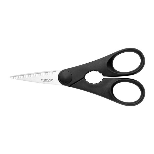 Ножницы кухонные Fiskars Essential с открывалкой для бутылок (1023820) 1023820 фото