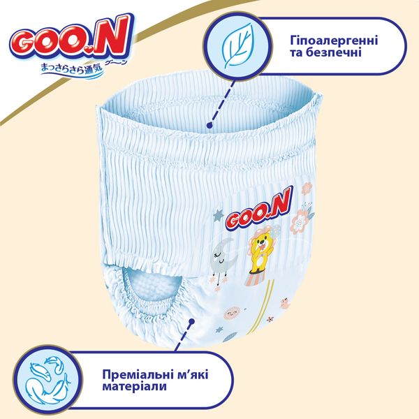 Трусики-подгузники GOO.N Premium Soft для детей 7-12 кг (размер 3(M), унисекс, 50 шт) 863227 - Уцінка 100185 фото