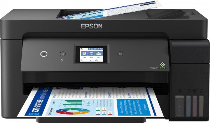 БФП ink color A3 Epson EcoTank L14150 38_24 ppm Fax ADF Duplex USB Ethernet Wi-Fi 4 inks Black Pigment (C11CH96404) C11CH96404 фото